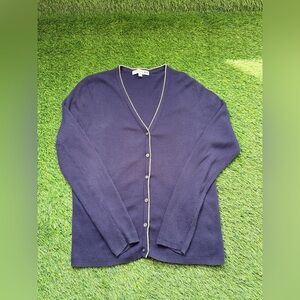 Uniqlo x Ines de la Fressange Paris Women’s Navy Blue Cardigan Sweater XL Button